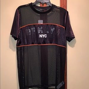 Forever 21 black mesh shirt bryklyn nyc